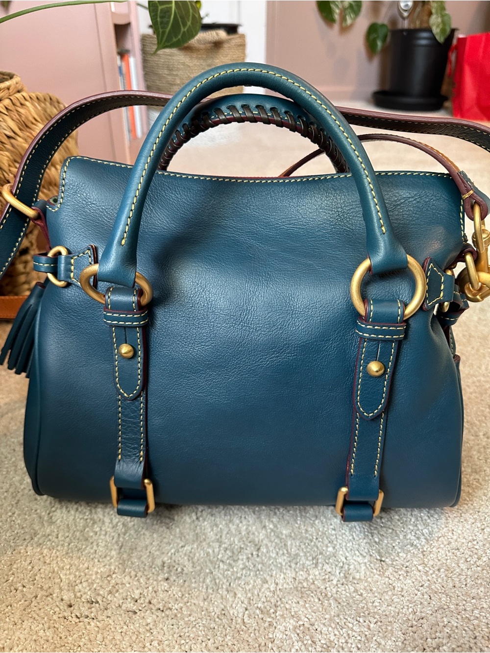 Dooney & Bourke Denim Florentine Satchel -EUC REGULAR - Picture 2 of 10
